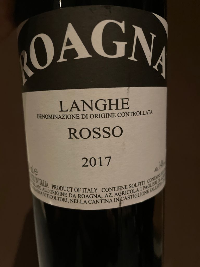 2017 Roagna Langhe Rosso, Italy, Piedmont, Langhe, Langhe DOC ...