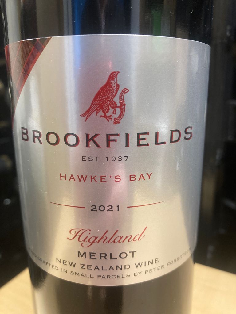 2021 brookfields highland merlot cabernet platinum label new zealand