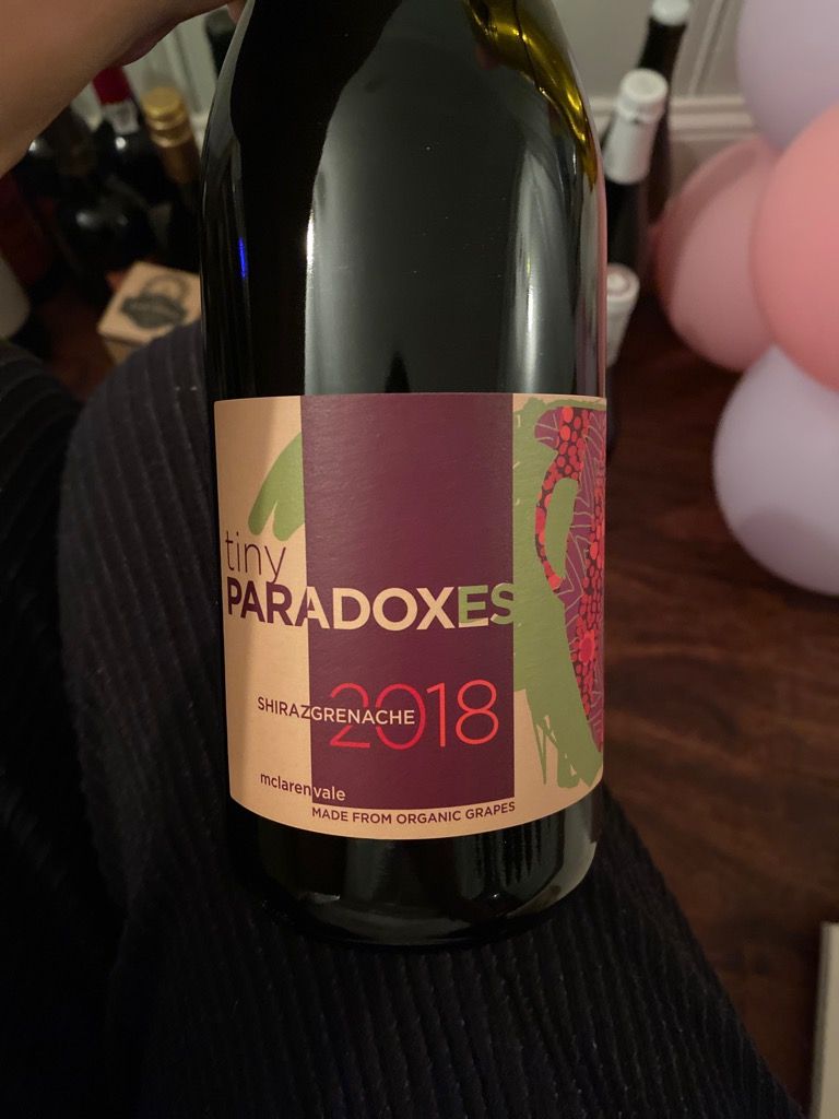 2016 Paxton Wines Tiny Paradoxes Shiraz Grenache, Australia, South