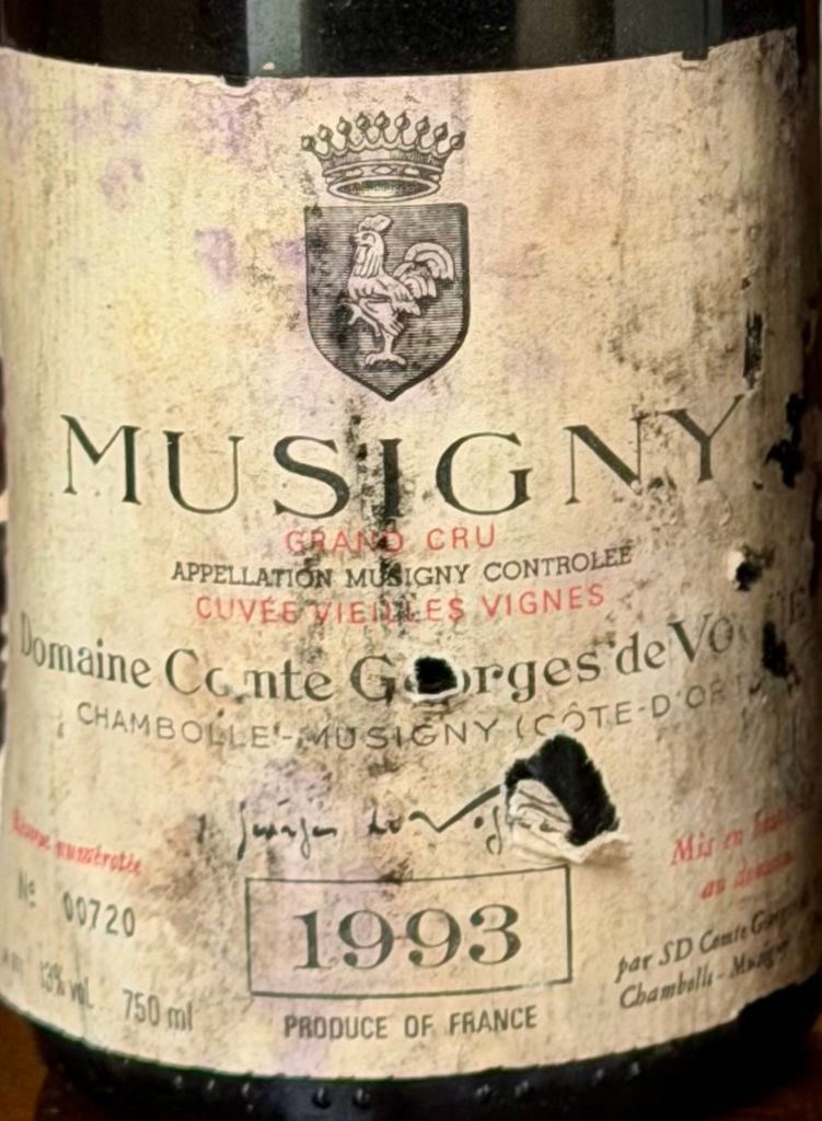 1993 Domaine Comte Georges de Vogüé Musigny Cuvée Vieilles Vignes