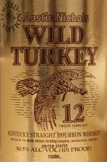 N.V. Wild Turkey Limited Edition Gold Foil 12 Year Old