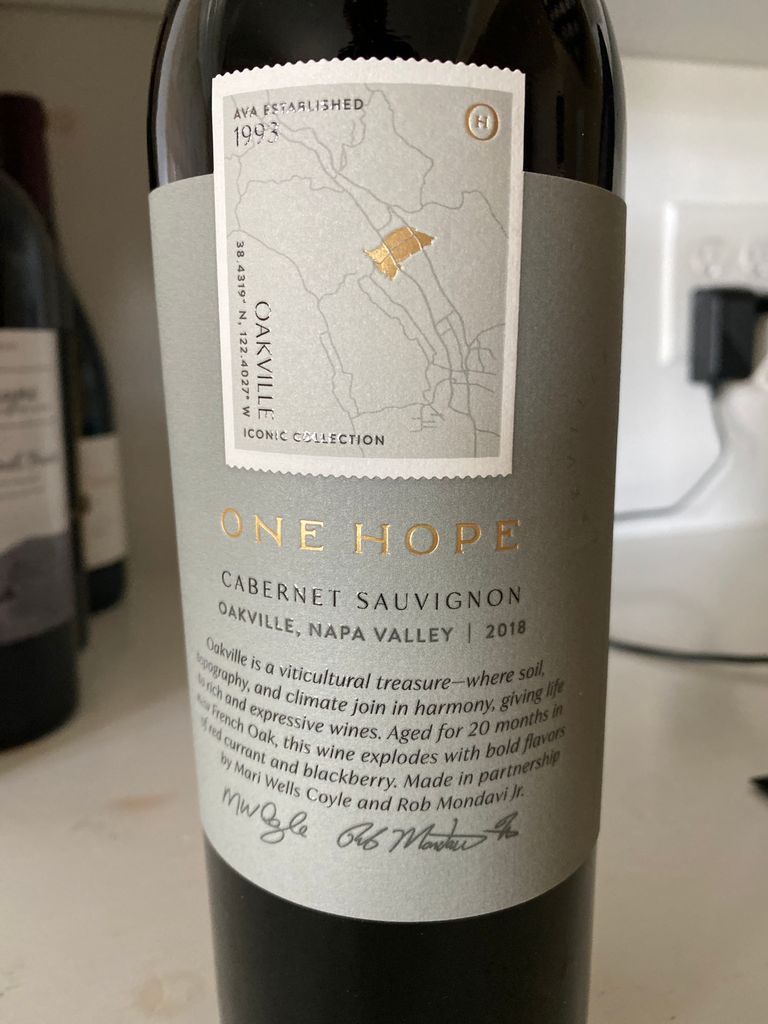2021 One Hope Sauvignon Oakville, USA, California, Napa Valley, Oakville CellarTracker