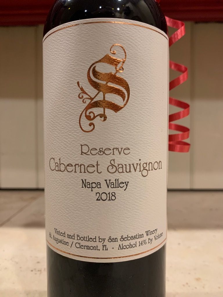 2020 San Sebastian Winery Cabernet Sauvignon Reserve, USA, California ...