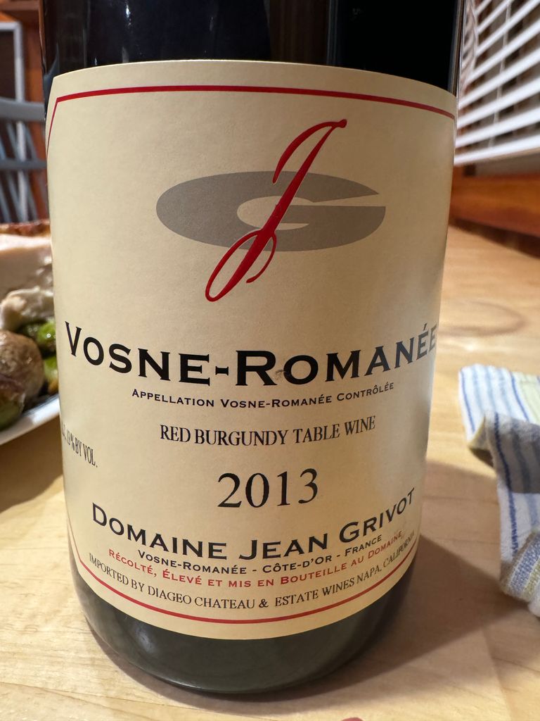 ジャン・グリヴォ　Jean Grivot ヴォーヌ・ロマネ2013 2013 Domaine Jean Grivot Vosne-Romanée - CellarTracker