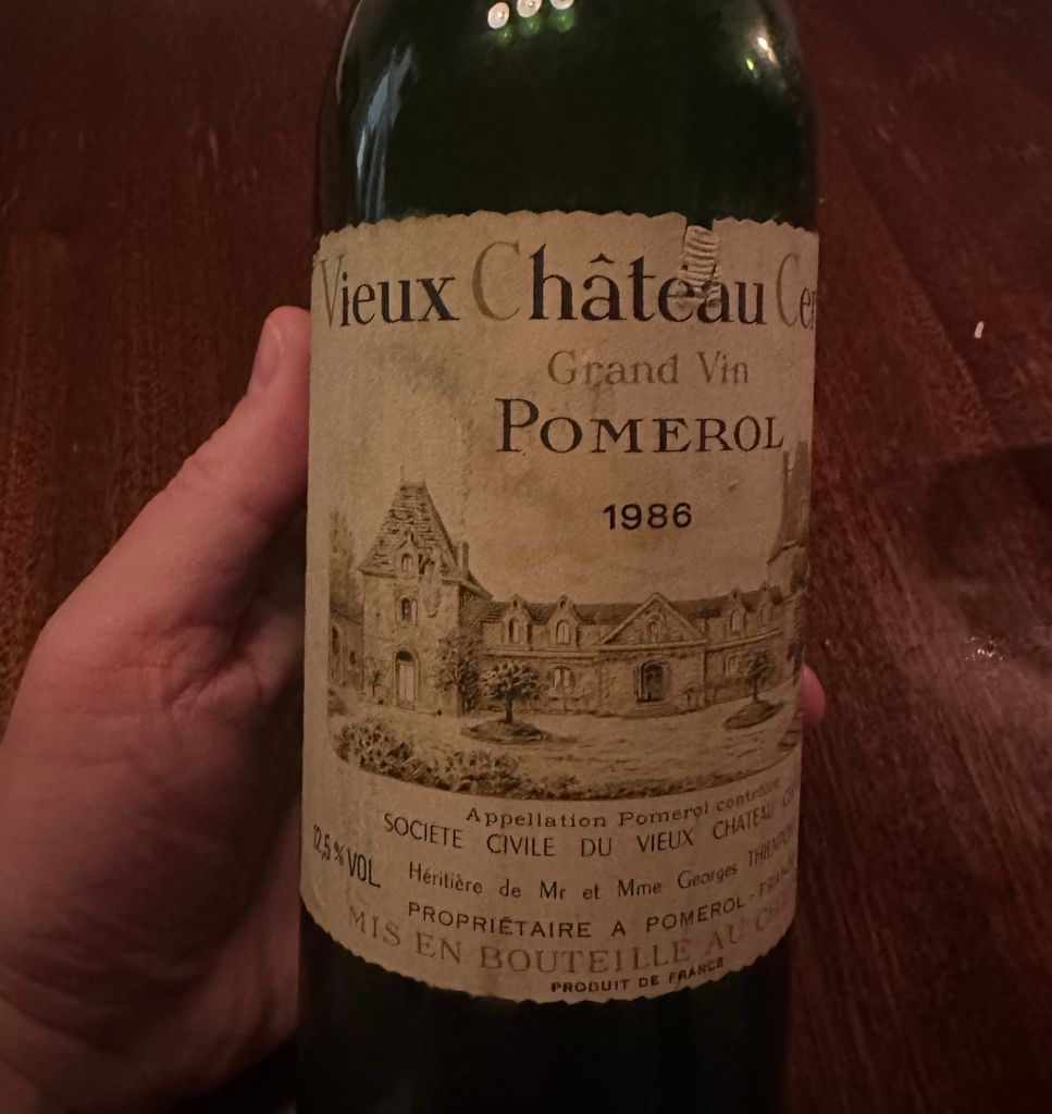 1986 Vieux Château Certan - CellarTracker
