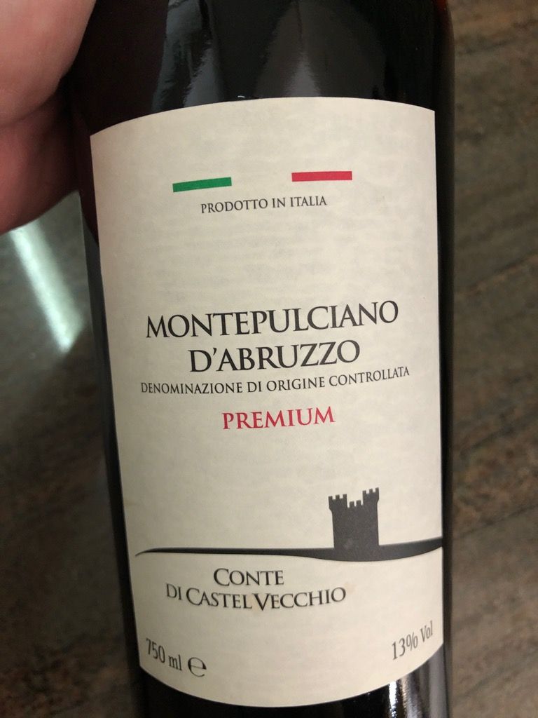 2014 Conte di Castelvecchio Montepulciano d'Abruzzo, Italy, Abruzzi ...