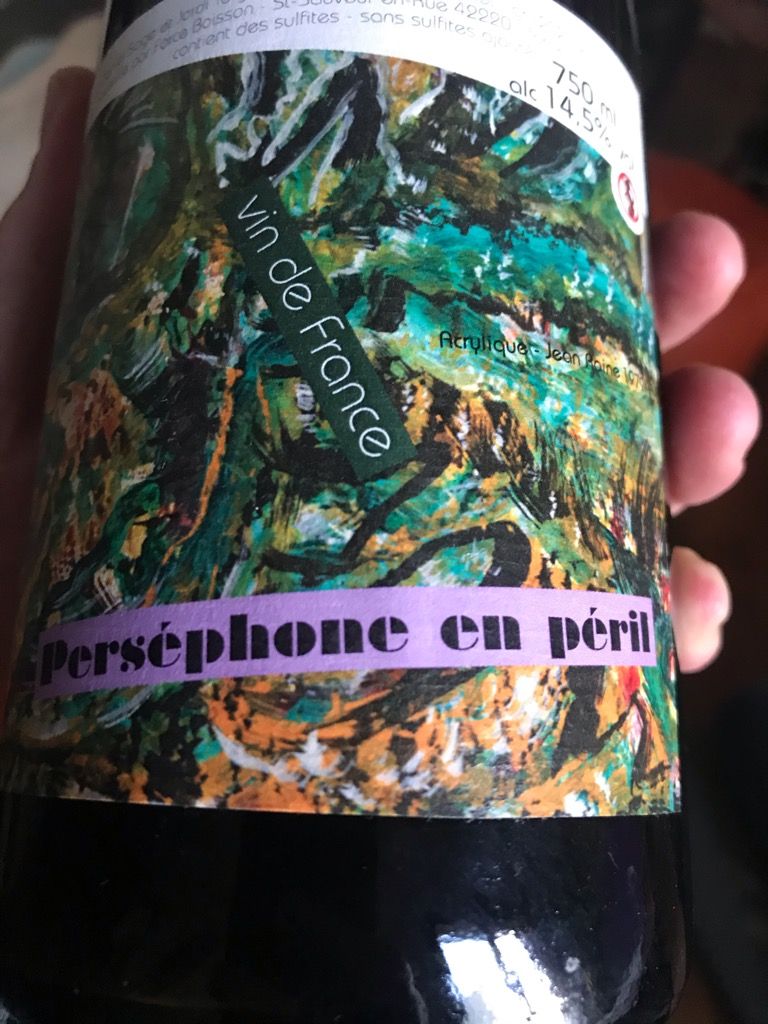 2016 Daniel Sage Vin de France Perséphone en Péril - CellarTracker