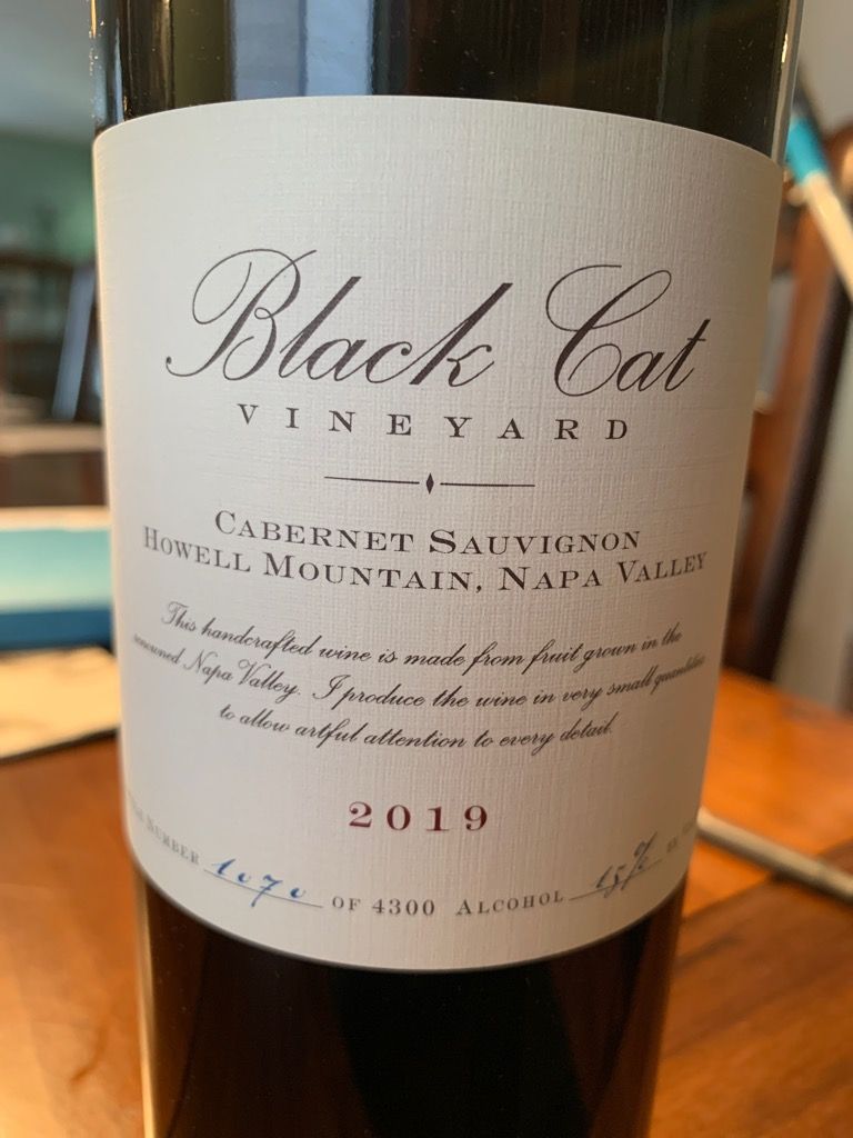2019 Black Cat Vineyard Sauvignon Howell Mountain, USA