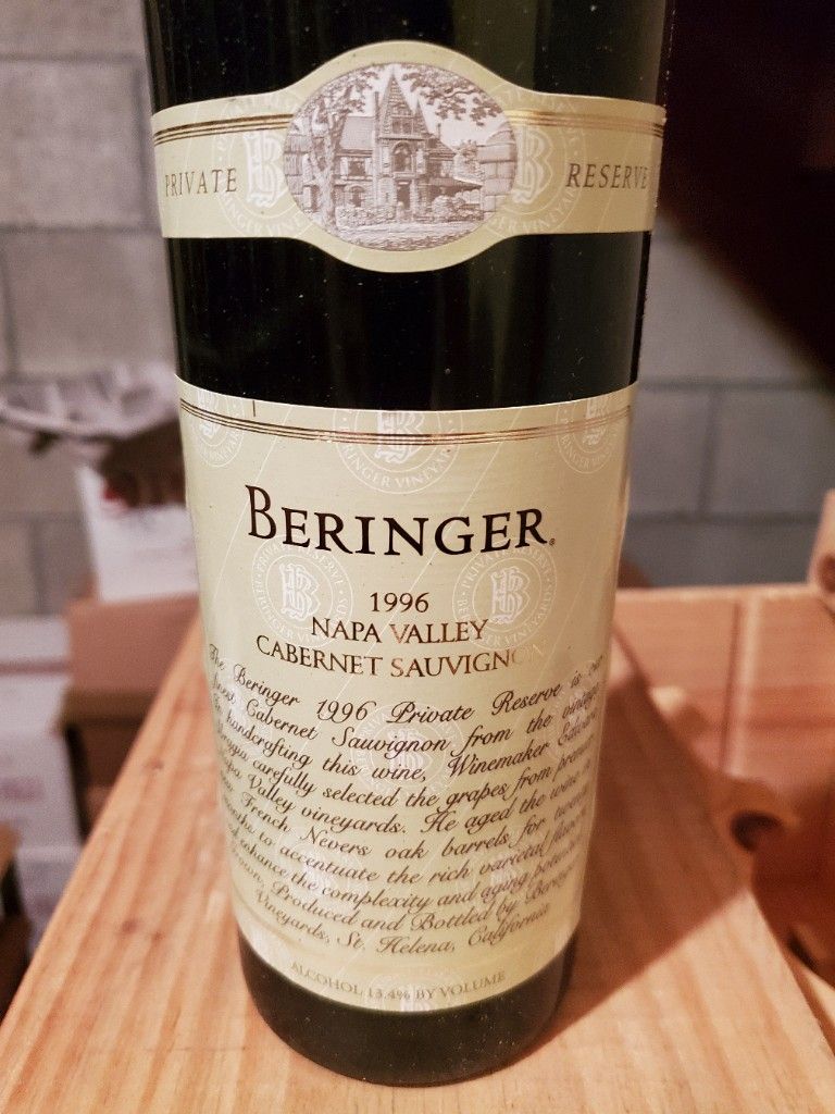 1996 Beringer Vineyards Cabernet Sauvignon Private Reserve