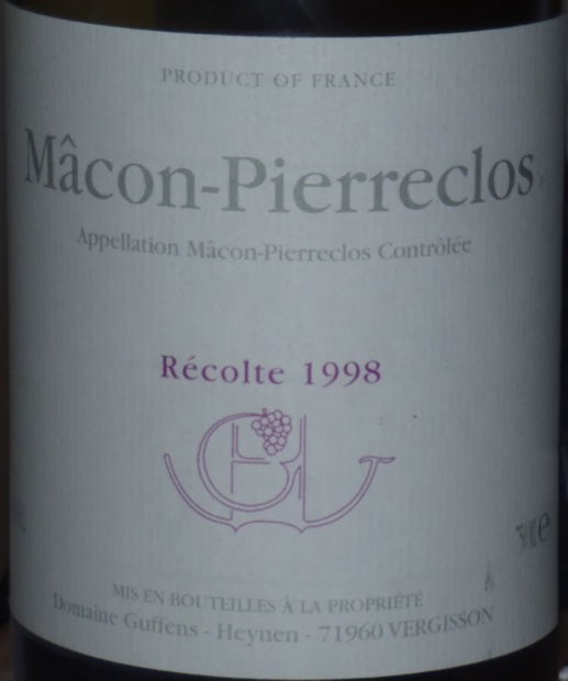 2024 Guffens-Heynen Mâcon-Pierreclos - CellarTracker