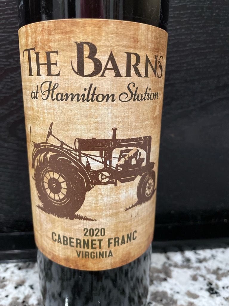 2020 The Barns at Hamilton Station Cabernet Franc, USA, Virginia ...