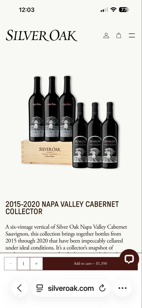 2015 Silver Oak Cabernet Sauvignon Napa Valley - CellarTracker
