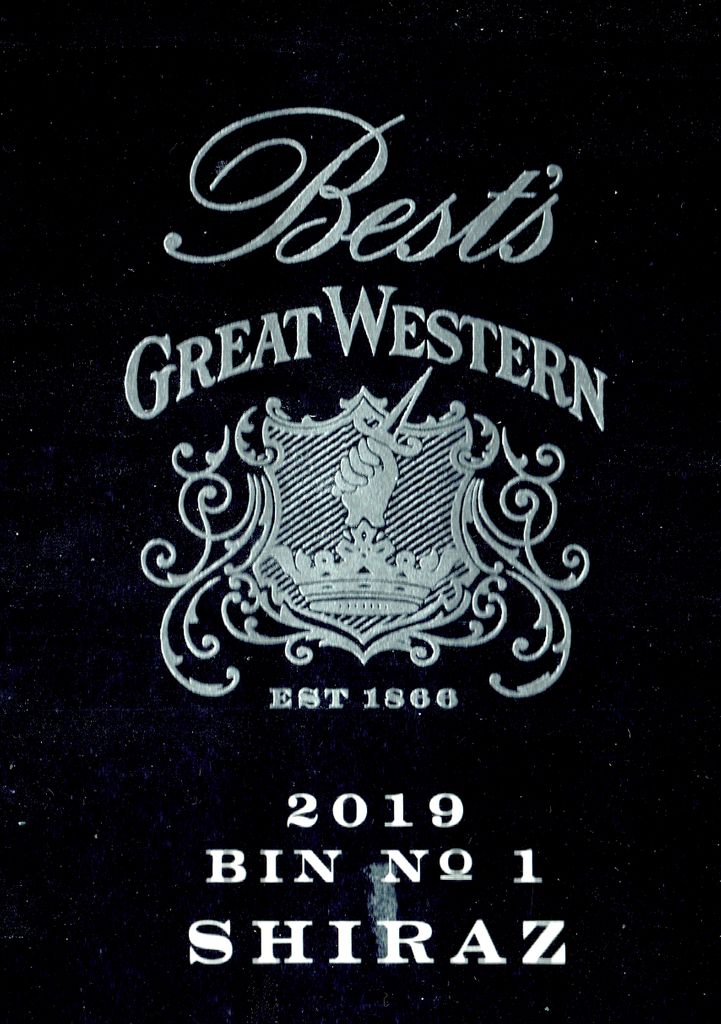 2019 Best's Great Western Shiraz Bin No 1, Australia, Victoria, Western
