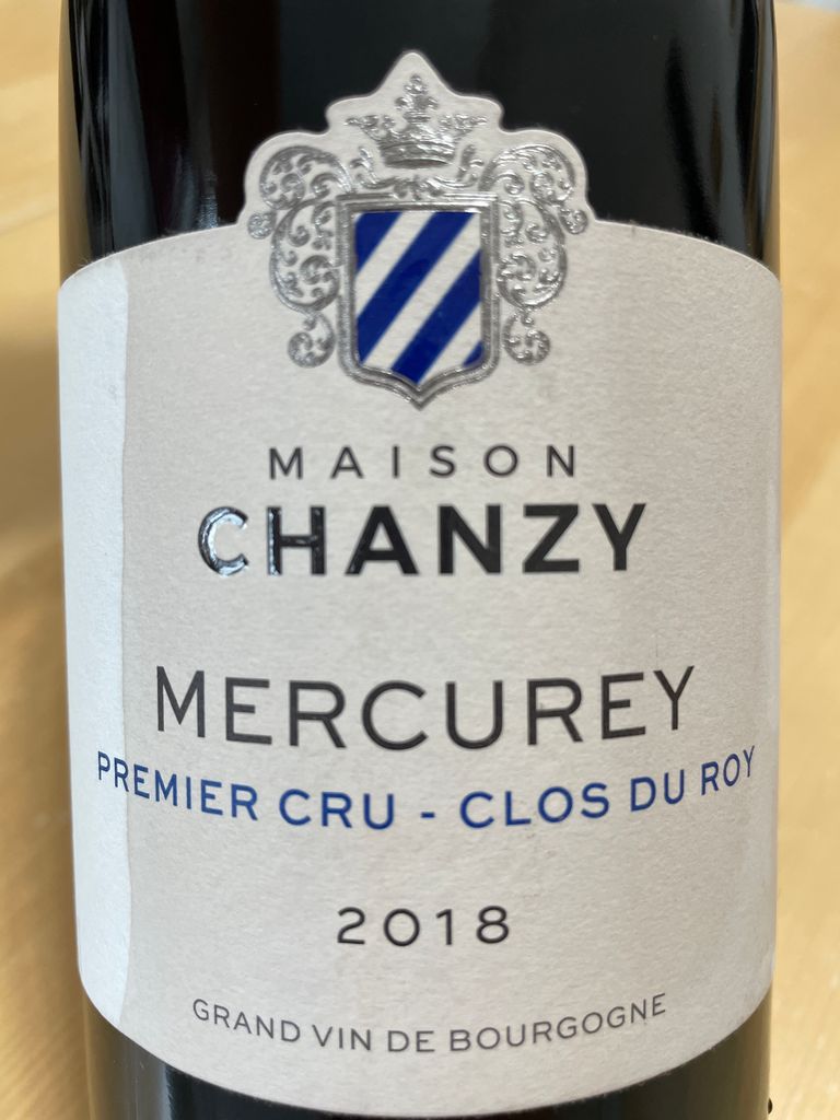 2018 Maison Chanzy Mercurey 1er Cru Clos du Roy, France, Burgundy, Côte