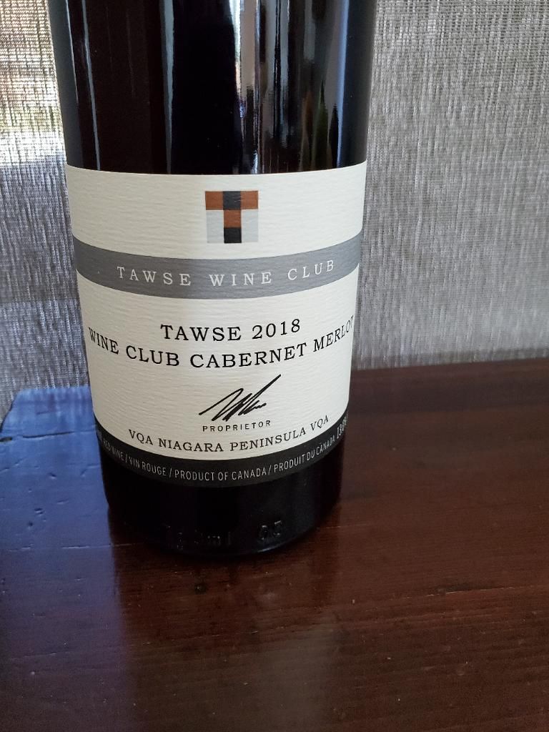 2019 Tawse Tawse Wine Club Merlot, Canada, Ontario, Niagara