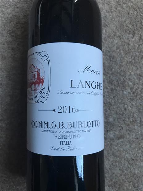 2016 Comm. G.B. Burlotto Langhe Mores, Italy, Piedmont, Langhe, Langhe ...