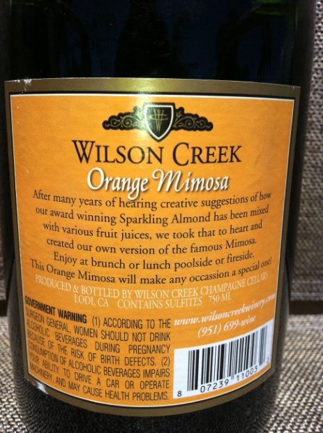 Wilson Creek Orange Mimosa Sparkling Wine