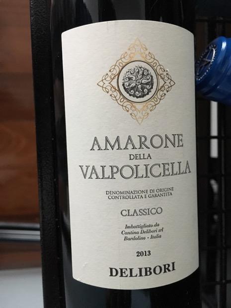 2013 Cantine Delibori Amarone della Valpolicella Classico, Italy ...