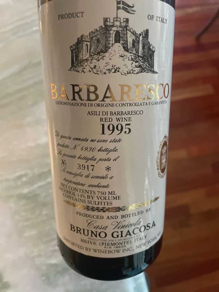 1995 Bruno Giacosa Barbaresco Asili - CellarTracker