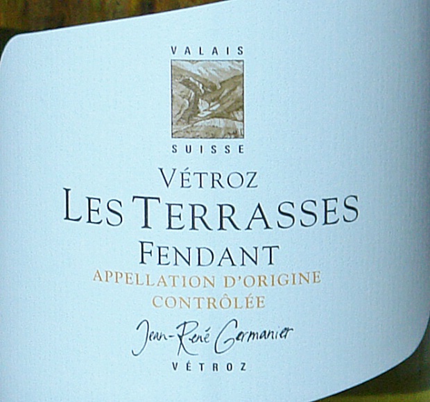 2010 Jean-René Germanier Fendant Les Terrasses, Switzerland, Valais ...