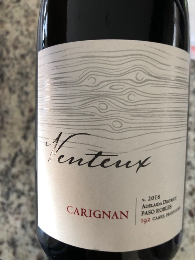 2018 Venteux Vineyards Carignan, USA, California, North Coast