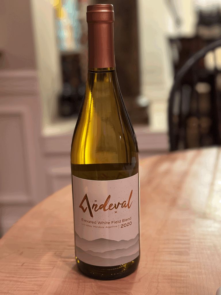 2021 andeval elevated white field blend argentina mendoza valle de