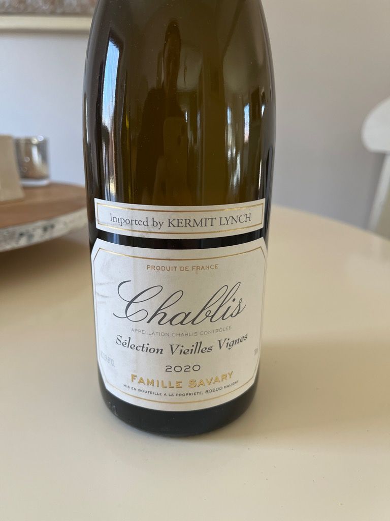 2020 Famille Savary Chablis Vieilles Vignes, France, Burgundy, Chablis