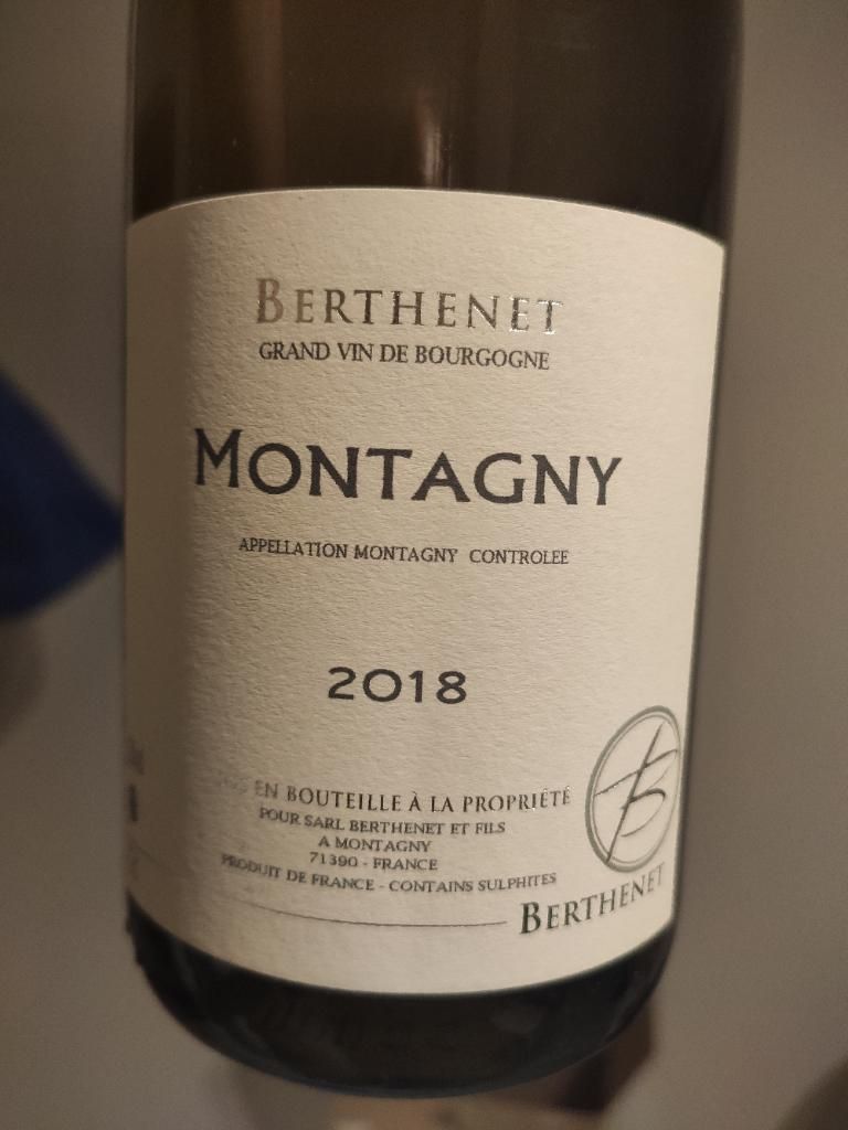 2020 Domaine Jean-Pierre Berthenet Montagny 1er Cru Blanc, France ...