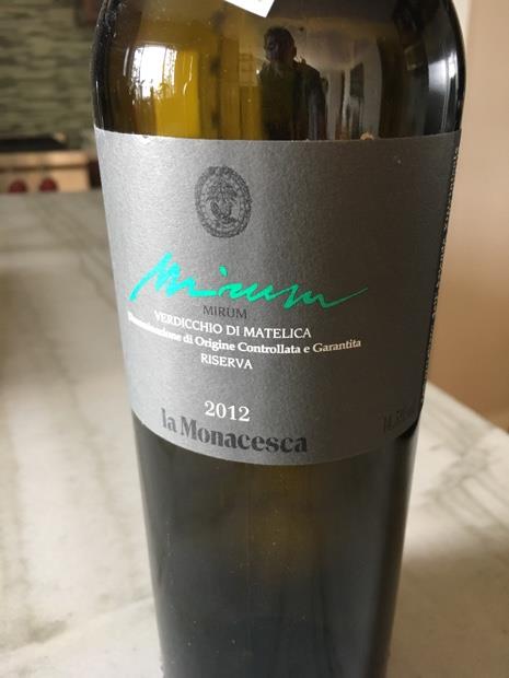 2012 Fattoria La Monacesca Mirum, Italy, Marche, Verdicchio di Matelica ...