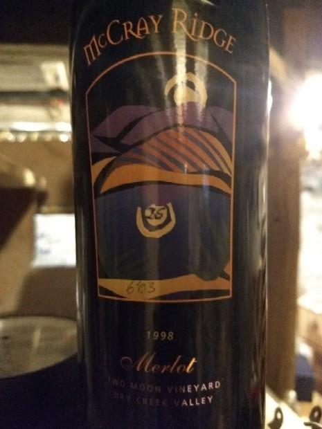 1997 McCray Ridge Merlot Two Moon Vineyard - CellarTracker