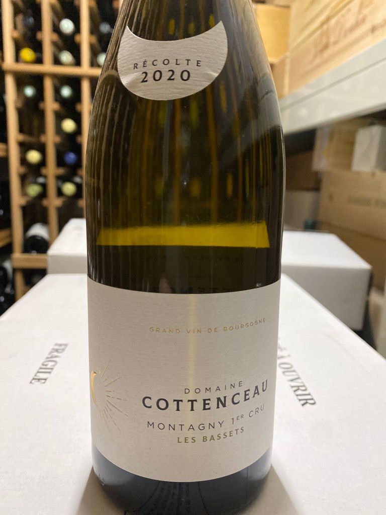 2020 Domaine Cottenceau Montagny 1er Cru Les Bassets, France, Burgundy ...