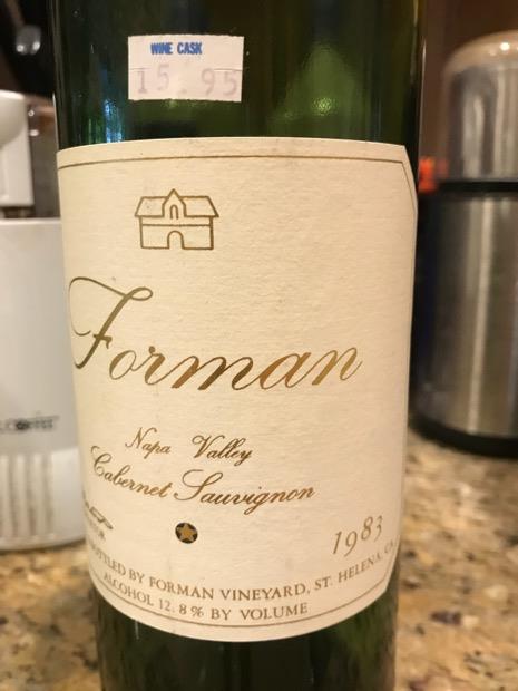 1988 Forman Cabernet Sauvignon - CellarTracker