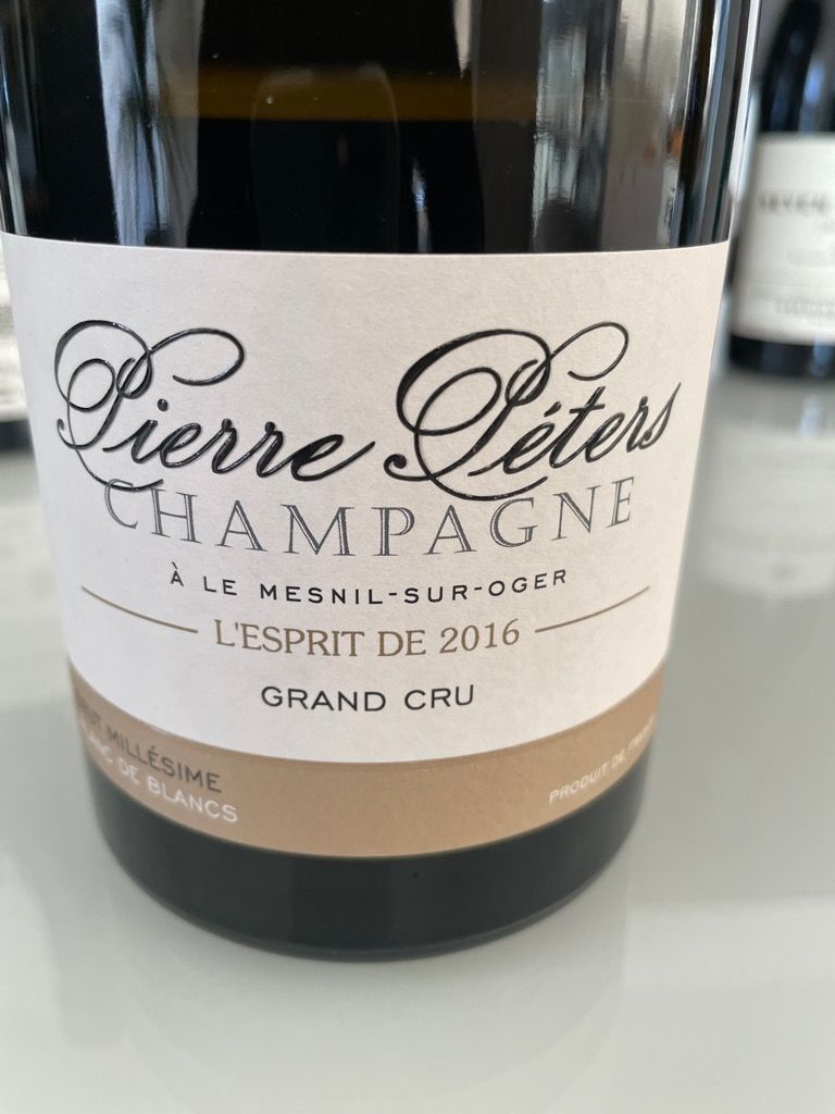 links Passend Tonen 2016 Pierre Péters Champagne Grand Cru l'Esprit, France, Champagne,  Champagne Grand Cru - CellarTracker