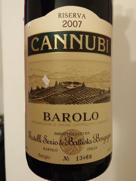 2006 Fratelli Serio and Battista Borgogno Barolo Riserva Cannubi