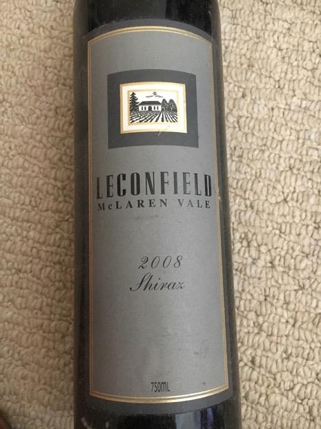2008 Leconfield Shiraz Australia South Australia Fleurieu