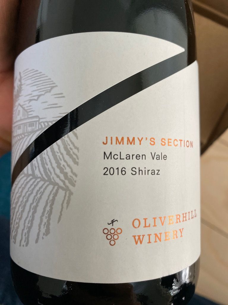2016 Oliverhill Winery Shiraz Jimmy Section, Australia, South Australia ...
