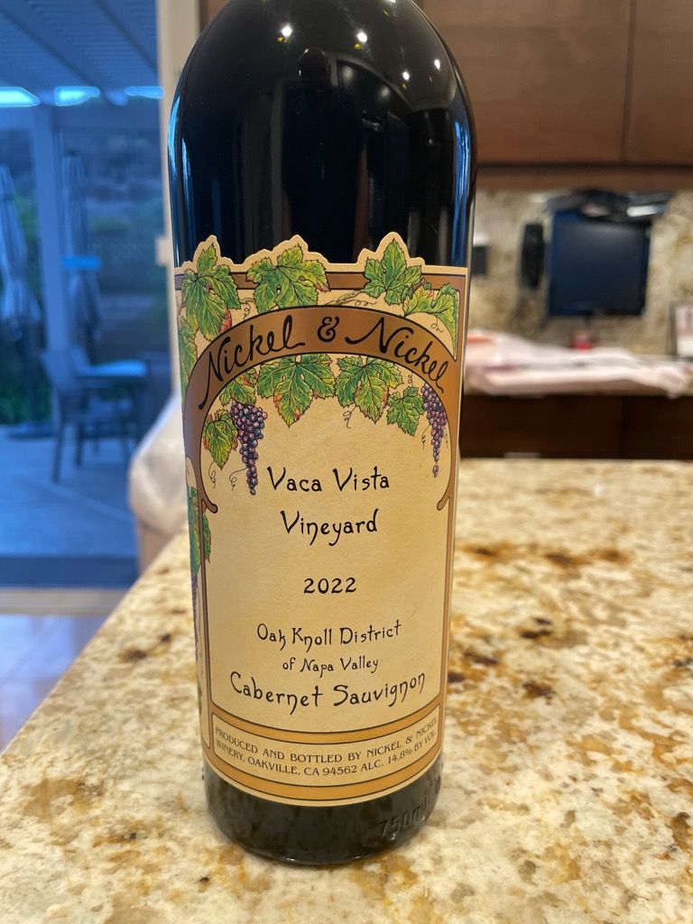2022 Nickel & Nickel Cabernet Sauvignon Vaca Vista - CellarTracker