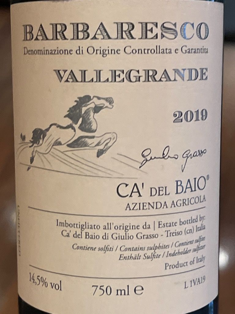 2019 Ca' del Baio Barbaresco Vallegrande - CellarTracker