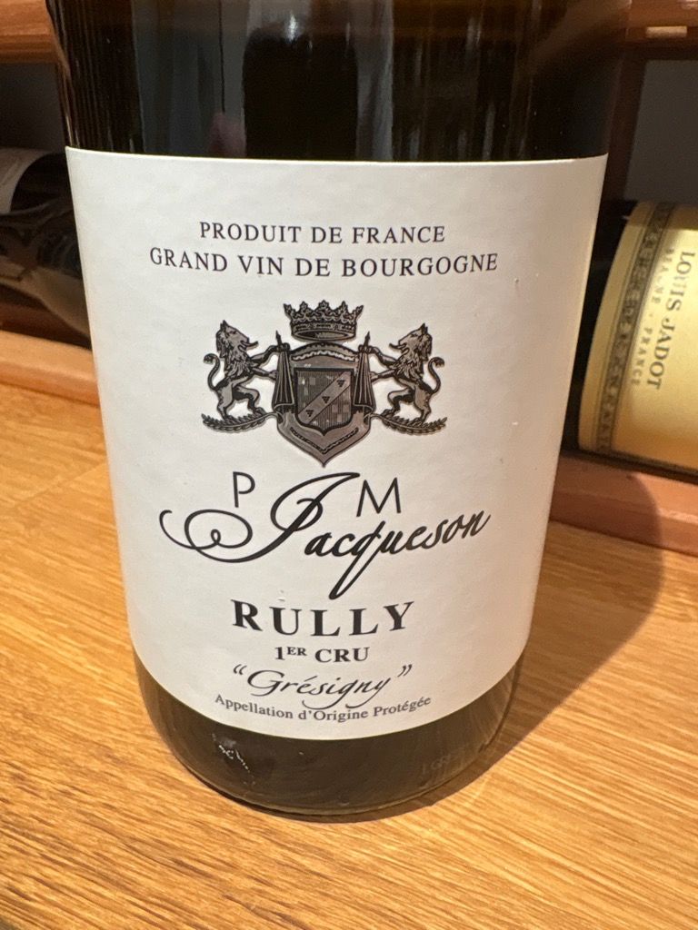 白ワインJacqueson Rully1er Cru Grésigny 2021 【公式通販】