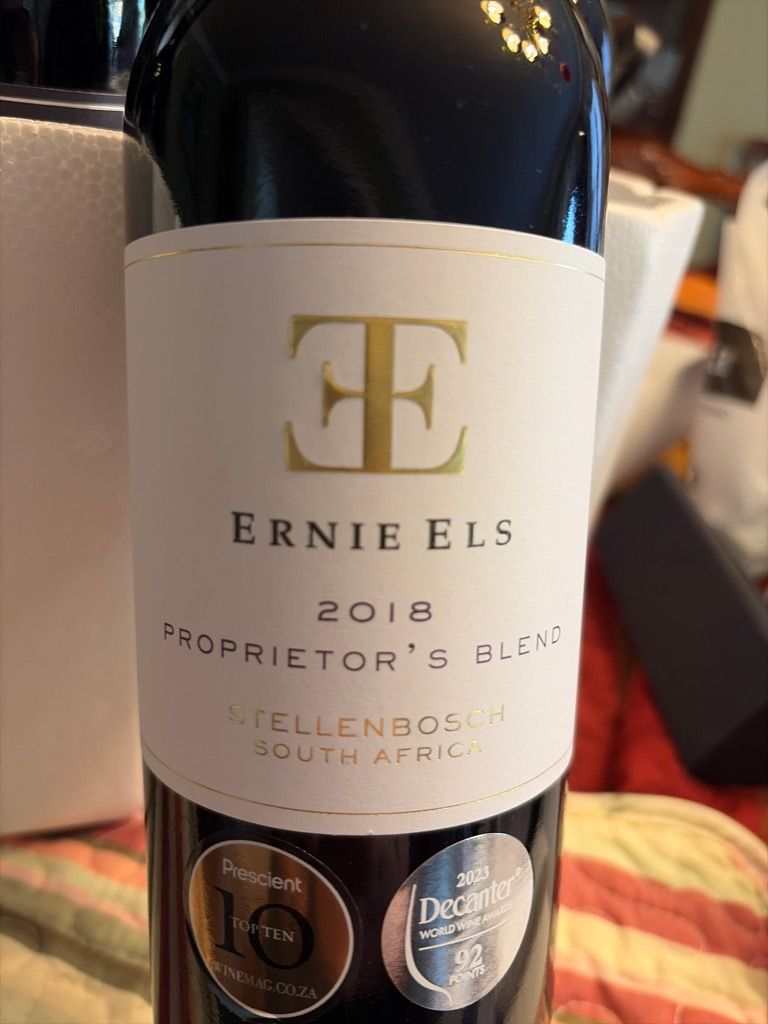 Ernie Els Proprietor's Syrah 2009 Ernie Els Proprietor's Blend 2009