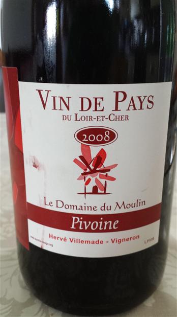 2008 Domaine Du Moulin Herve Villemade Vin De Pays Du Loir Et Cher Pivoine France Loire Valley Vin De Pays Du Loir Et Cher Cellartracker