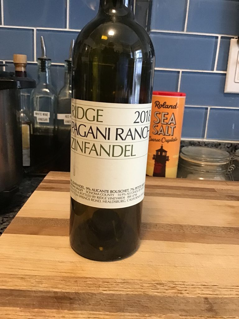 2020 Ridge Zinfandel Pagani Ranch - CellarTracker