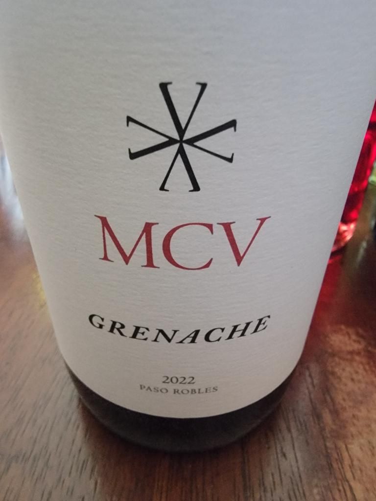 2023 MCV Grenache, USA, California, Central Coast, Paso Robles ...