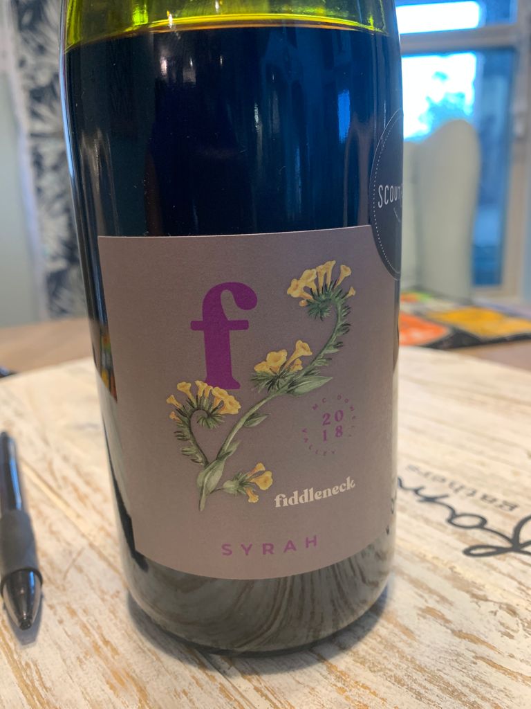 2018 Scout and Cellar Syrah Fiddleneck, USA, California CellarTracker