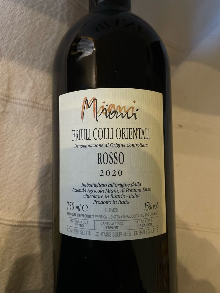 2020 Miani Friuli Colli Orientali Rosso, Italy, Friuli-Venezia Giulia ...