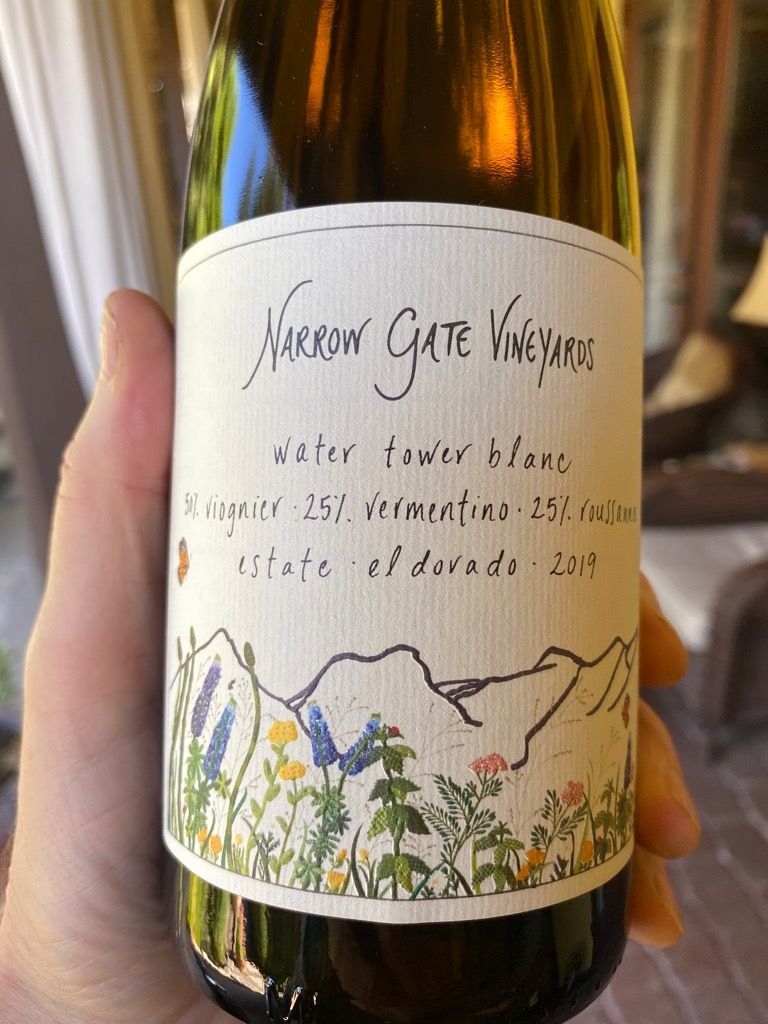2019 Narrow Gate Vineyards Water Tower Blanc, USA, California, Sierra