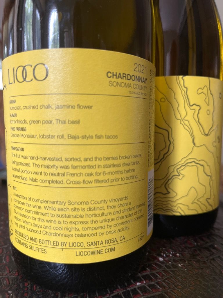 2021 Lioco Chardonnay Sonoma County, USA, California, Sonoma County ...