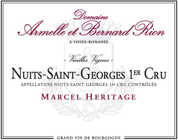 2023 Domaine Armelle et Bernard Rion Nuits St. Georges 1er Cru Vieilles ...
