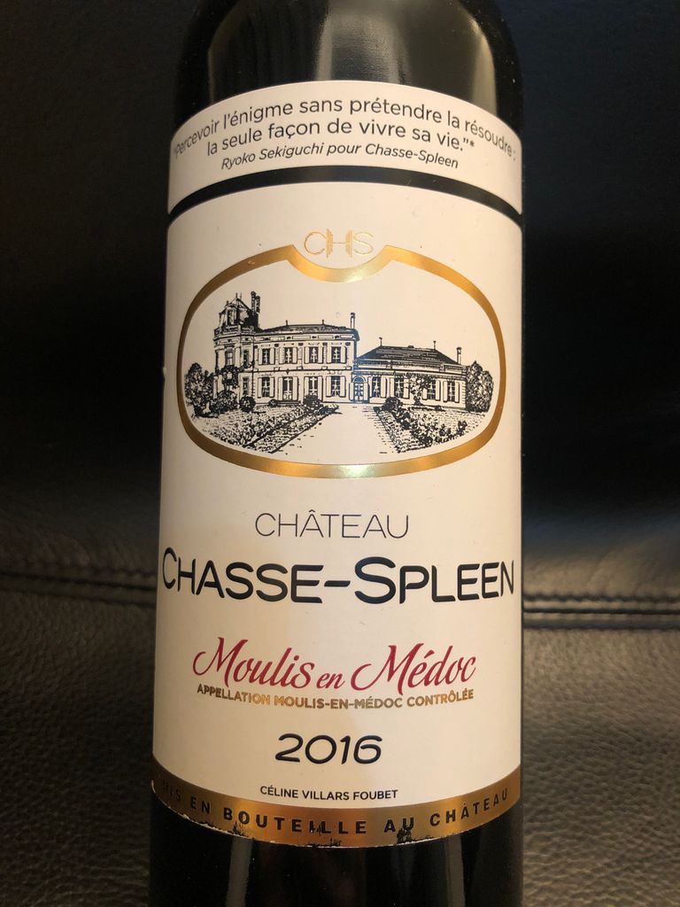 2016 Château Chasse-Spleen - CellarTracker