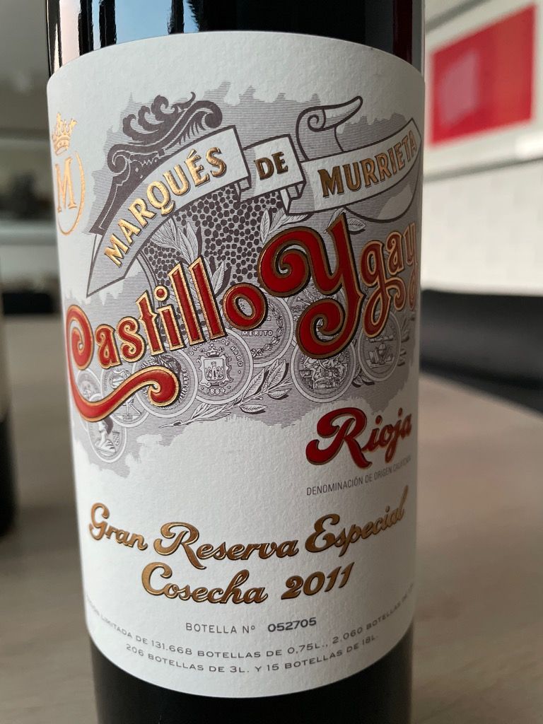 2011 Marqués de Murrieta Rioja Castillo Ygay Gran Reserva Especial